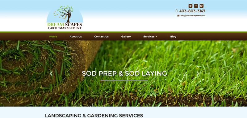Web Design Case Study Cover Photo DreamScape Earth Management