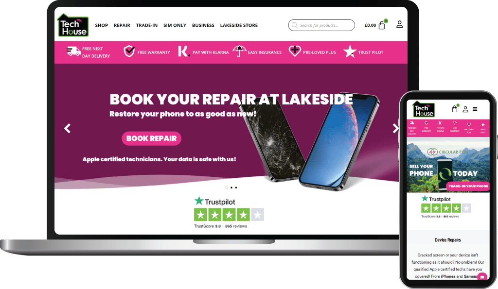 Web Design Case Study Cover Photo TechHouse